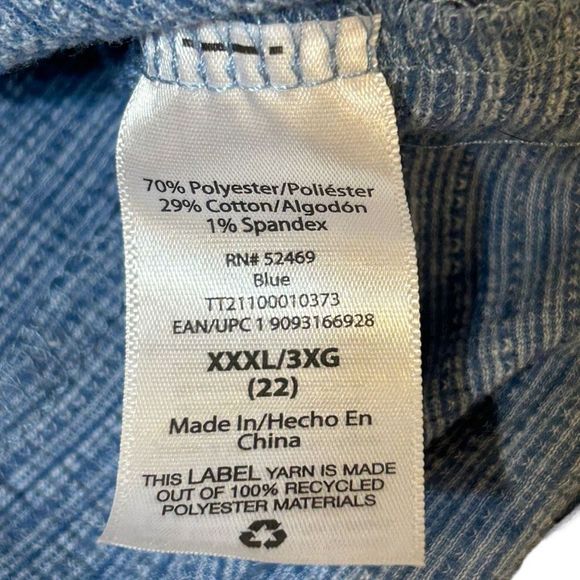 *5 for $25* Women’s Plus Size Time and Tru Blue Peplum Ruffle Tank Top XXXL - Picture 4 of 12